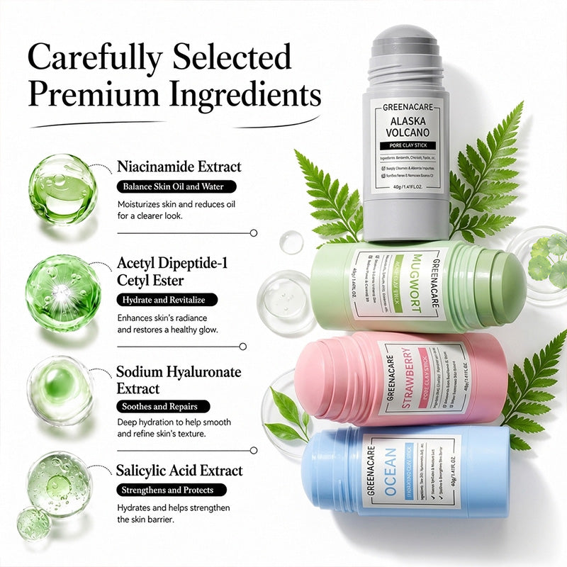 💥Hot Sale🍓Greenacare® 2026 Next-Gen Anti Pores & Acne Clay Mask Stick