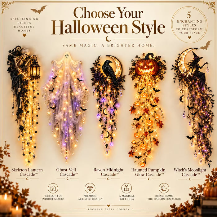 Elegant Halloween Cascade Wall Light Collection