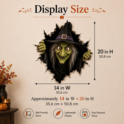 Halloween Break-In 3D Wall Decals: Realistic Horror Effect & Spooky Party Decor